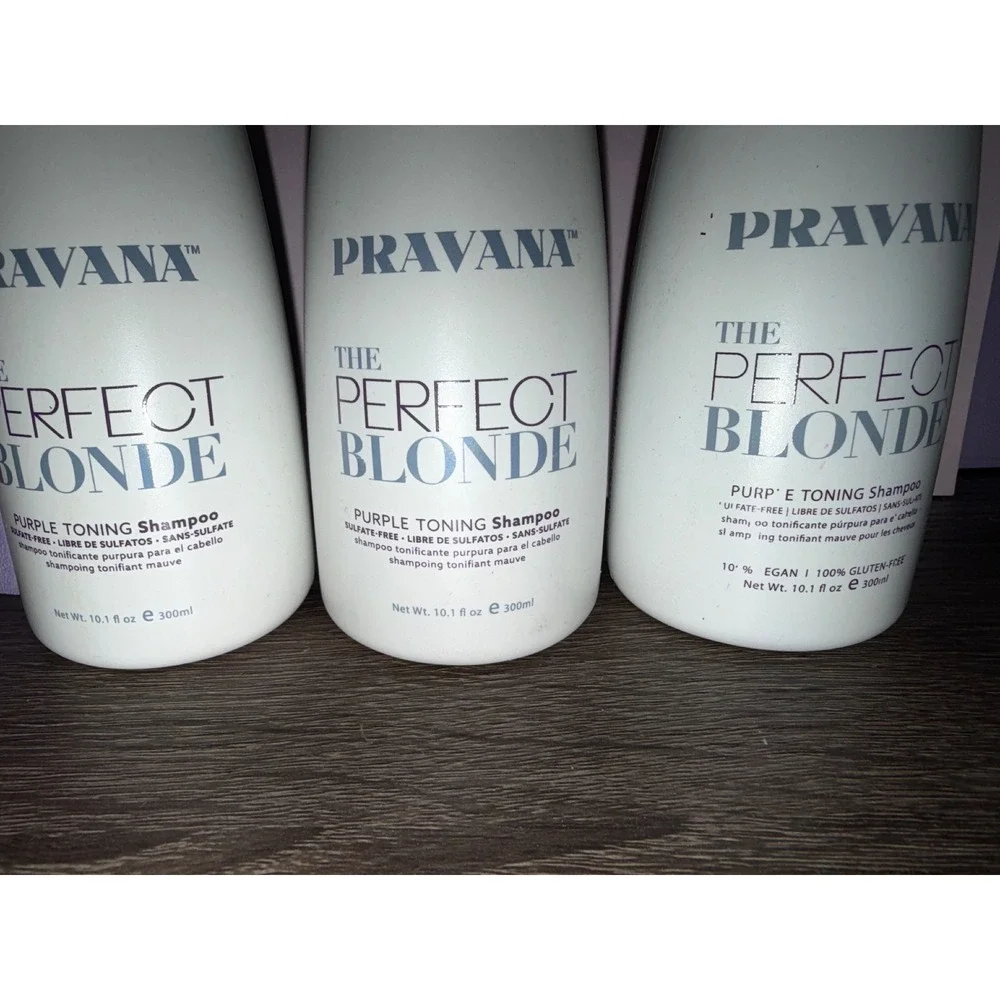 Pravana The‎ Perfect Blonde Purple Toning Shampoo Lot of 3 hair care